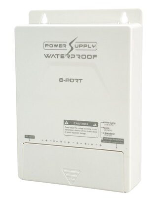 FOLKSAFE τροφοδοτικό συστημάτων CCTV FS-DC120805W, 8 εξόδων, 12V/5A, αδιάβροχο IP65