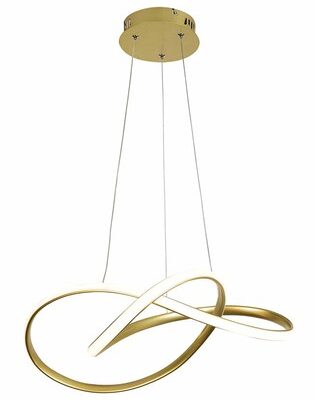 POWERTECH LED φωτιστικό οροφής HLL-0208, 48W, 4000K, Φ50cm x 120cm, χρυσό