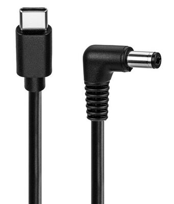 GOOBAY καλώδιο τροφοδοσίας USB-C σε DC 78970, 5.5x2.5mm, 1.5m, μαύρο