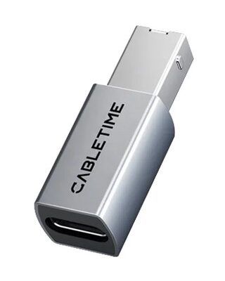 CABLETIME αντάπτορας USB-C σε USB Type B CT-CFBM2-AG, 480Mbps, γκρι