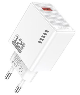 KAKUSIGA φορτιστής τοίχου KSC-1235, USB, 12W, λευκός