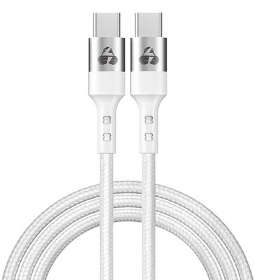 POWERTECH καλώδιο USB-C σε USB-C PTR-0167, PD 60W, copper, 1m, λευκό