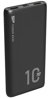 SILICON POWER power bank QP15, 10000mAh, 2x USB & USB Type-C, 3A, μαύρο