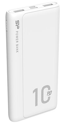 SILICON POWER power bank QP15, 10000mAh, 2x USB & USB Type-C, 3A, λευκό