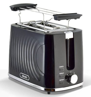 BRUNO φρυγανιέρα BRN-0274, 2 θέσεων, 900W, με σχάρα ψησίματος, μαύρη