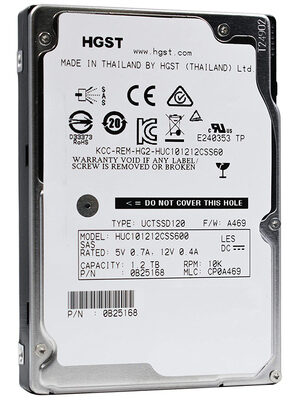 HGST used SAS HDD HUC101212CSS600, 1.2TB, 10K RPM, 6Gb/s, 2.5"