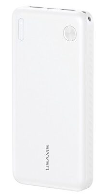 USAMS power bank CD253, 2x θύρες εξόδου, 10000mAh, 10W, λευκό
