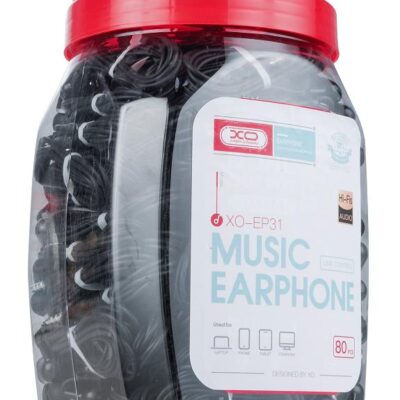XO EP31 ΣΕΤ ΑΚΟΥΣΤΙΚΩΝ 1.2M (80PCS/BOTTLE), ΜΑΥΡΟ