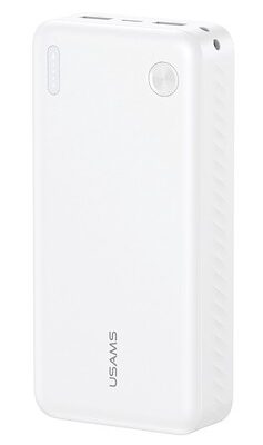 USAMS power bank CD254, 2x θύρες εξόδου, 20000mAh, 10W, λευκό