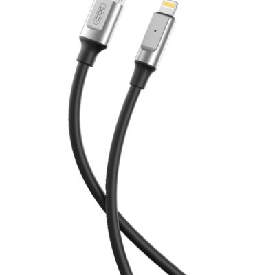 XO NB251 ΚΑΛΩΔΙΟ ΦΟΡΤΙΣΗΣ 6A LIQUID SILICONE RUBBER, LIGHTNING, 1M, ΜΑΥΡΟ