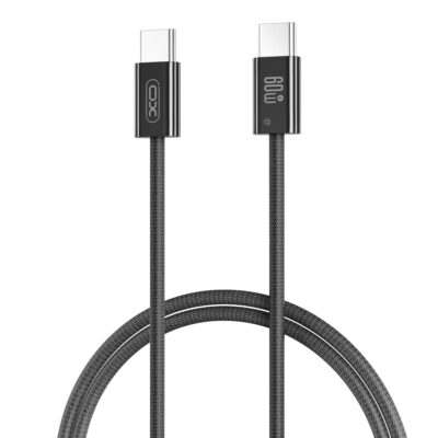 XO NB-Q273A iP15 WOVEN STYLE ΚΑΛΩΔΙΟ ΦΟΡΤΙΣΗΣ TYPE-C ΣΕ TYPE-C, 1m, 60W, ΛΕΥΚΟ