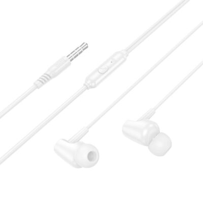 HOCO M112 ΑΚΟΥΣΤΙΚΑ HANDSFREE STORY 3,5mm, ΛΕΥΚΟ
