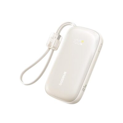 BASEUS ENERFILL FC21 QPOW3 ULTRA, POWERBANK, 10000MAh, ΜΕ  ΚΑΛΩΔΙΟ LIGHTNING, 22.5W, ΜΕ ΨΗΦΙΑΚΗ ΟΘΟΝΗ, ΤΙΤΑΝΙΟ