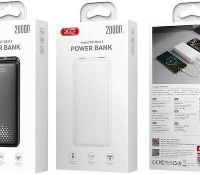 XO PB313, POWERBANK, 20000MAh, ΛΕΥΚΟ
