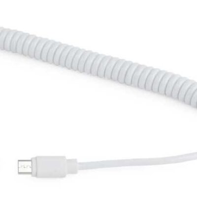 CABLEXPERT ΚΑΛΩΔΙΟ MICRO USB SPIRAL , 1.8m WHITE