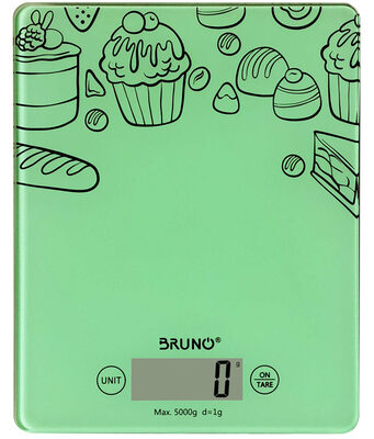 BRUNO ψηφιακή ζυγαριά κουζίνας BRN-0059, έως 5kg, πράσινη