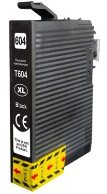 Συμβατό Inkjet για Epson, T604XL, 13ml, μαύρο