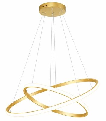 POWERTECH LED φωτιστικό οροφής PT-1528, 40W, 4000K, Φ60x120cm, χρυσό