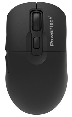 POWERTECH ασύρματο ποντίκι PT-1543, 2.4GHz & Bluetooth, έως 2400DPI, αθόρυβο, μαύρο