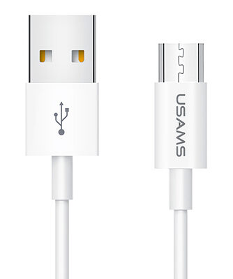 USAMS καλώδιο Micro USB σε USB US-SJ284, 2A, 1m, λευκό