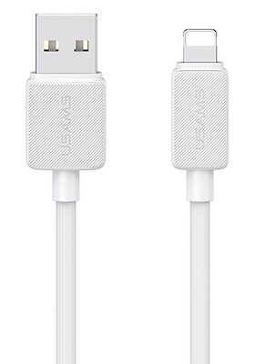 USAMS καλώδιο Lightning σε USB US-SJ694, 2.4A, 480Mbps, 2m, λευκό