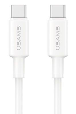 USAMS καλώδιο USB-C SJ763, 60W, 480Mbps, 1m, λευκό
