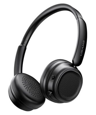 USAMS headphones SR01, ασύρματα, ANC, Φ40mm, 350mAh, μαύρα