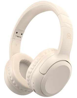 USAMS headphones YG23, ασύρματα & ενσύρματα, Φ40mm, 300mAh, μπεζ