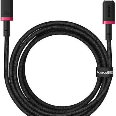 BASEUS DURA SERIES, ΚΑΛΩΔΙΟ ΓΡΗΓΟΡΗΣ ΦΟΡΤΙΣΗΣ, TYPE-C ΣΕ LIGHTNING, 20W, 2m, ΚΟΚΚΙΝΟ-ΜΑΥΡΟ