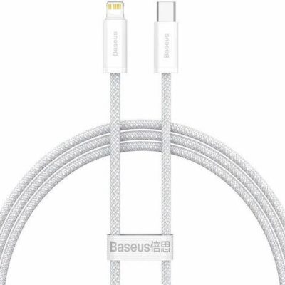 BASEUS DYNAMIC SERIES, ΚΑΛΩΔΙΟ ΓΡΗΓΟΡΗΣ ΦΟΡΤΙΣΗΣ, TYPE-C ΣΕ LIGHTNING, 20W, 1m, ΛΕΥΚΟ