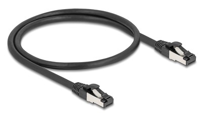 DELOCK καλώδιο δικτύου 80570, CAT 8.1 S/FTP, copper, 2000MHz, 0.50m, μαύρο