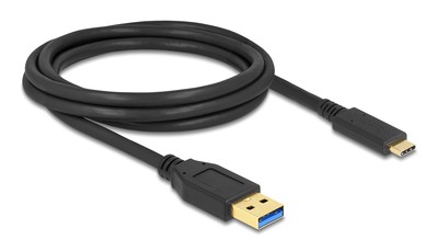 DELOCK καλώδιο USB-C σε USB 84004, 10Gbps, 2m, μαύρο