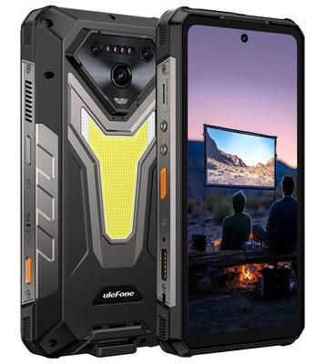 ULEFONE smartphone Armor 34 Pro Plus με βιντεοπροβολέα, 6.95", 5G, 16/512GB, 25500mAh, IP68/IP69K/MIL-STD-810H, μαύρο