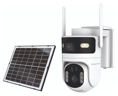 POWERTECH smart ηλιακή κάμερα PT-1547, dual lens, 4MP, 4G, PTZ, SD, IP65