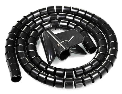 POWERTECH δεματικό καλωδίων TIES-083, πλαστικό, Φ20mm, 2m, μαύρο