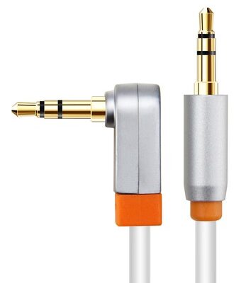 CABLETIME καλώδιο ήχου 3.5mm CT-AV311-P11RG, γωνιακό, gold plated, 3m, λευκό