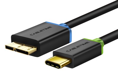 CABLETIME καλώδιο USB-C σε micro Β USB CT-U33-CMMCBG, 5Gbps, 1m, μαύρο