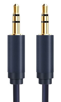 CABLETIME καλώδιο ήχου 3.5mm CT-AV301-H11G, gold plated, 5m, μπλε