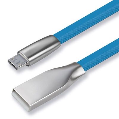 CABLETIME καλώδιο micro USB σε USB θηλυκό CT-PU32-ZFUM, flat, 480Mbps, 1m, μπλε