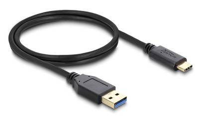DELOCK καλώδιο USB-C σε USB 83870, 10Gbps, 1m, μαύρο - Image 2