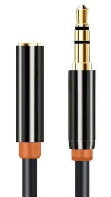 CABLETIME καλώδιο προέκτασης ήχου 3.5mm CT-AV311-P11FG, gold plated, 0.5m, μαύρο