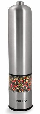 BRUNO ηλεκτρικός μύλος αλατιού-πιπεριού BRN-0272 με κεραμική κεφαλή, inox