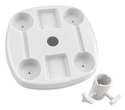 BRUNO τραπεζάκι για ομπρέλα θαλάσσης BRN-0290, λευκό