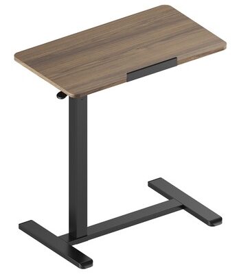 BRATECK γραφείο FMT02-10 με ρυθμιζόμενο ύψος & κλίση, ροδάκια, 700x415x740~1180mm, μαύρο/καφέ