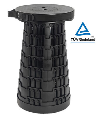 HOME USE πτυσσόμενο καρεκλάκι HUH-0230, αντοχή έως 250kg, 25.5x45cm, μαύρο