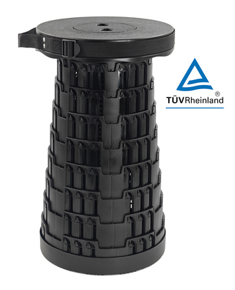 HOME USE πτυσσόμενο καρεκλάκι HUH-0230, αντοχή έως 250kg, 25.5x45cm, μαύρο