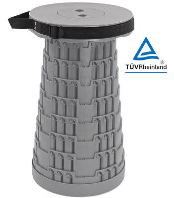 HOME USE πτυσσόμενο καρεκλάκι HUH-0231, αντοχή έως 250kg, 25.5x45cm, γκρι