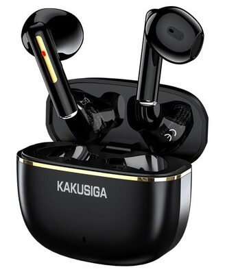 KAKUSIGA earphones με θήκη φόρτισης KSC-1482, True Wireless, 15mm, 35/300mAh, μαύρα