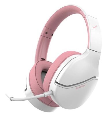 SADES gaming headset Spower, 3.5mm σύνδεση, 40mm, multi-platform, ροζ/λευκό
