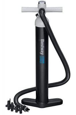 BESTWAY τρόμπα χειρός 62227 με μανόμετρο, 1.8/3.45lt, 7/23PSI, μαύρη